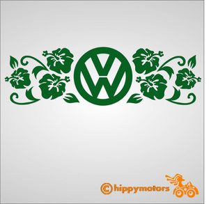 vw  hibiscus decal sticker for camper vans cars