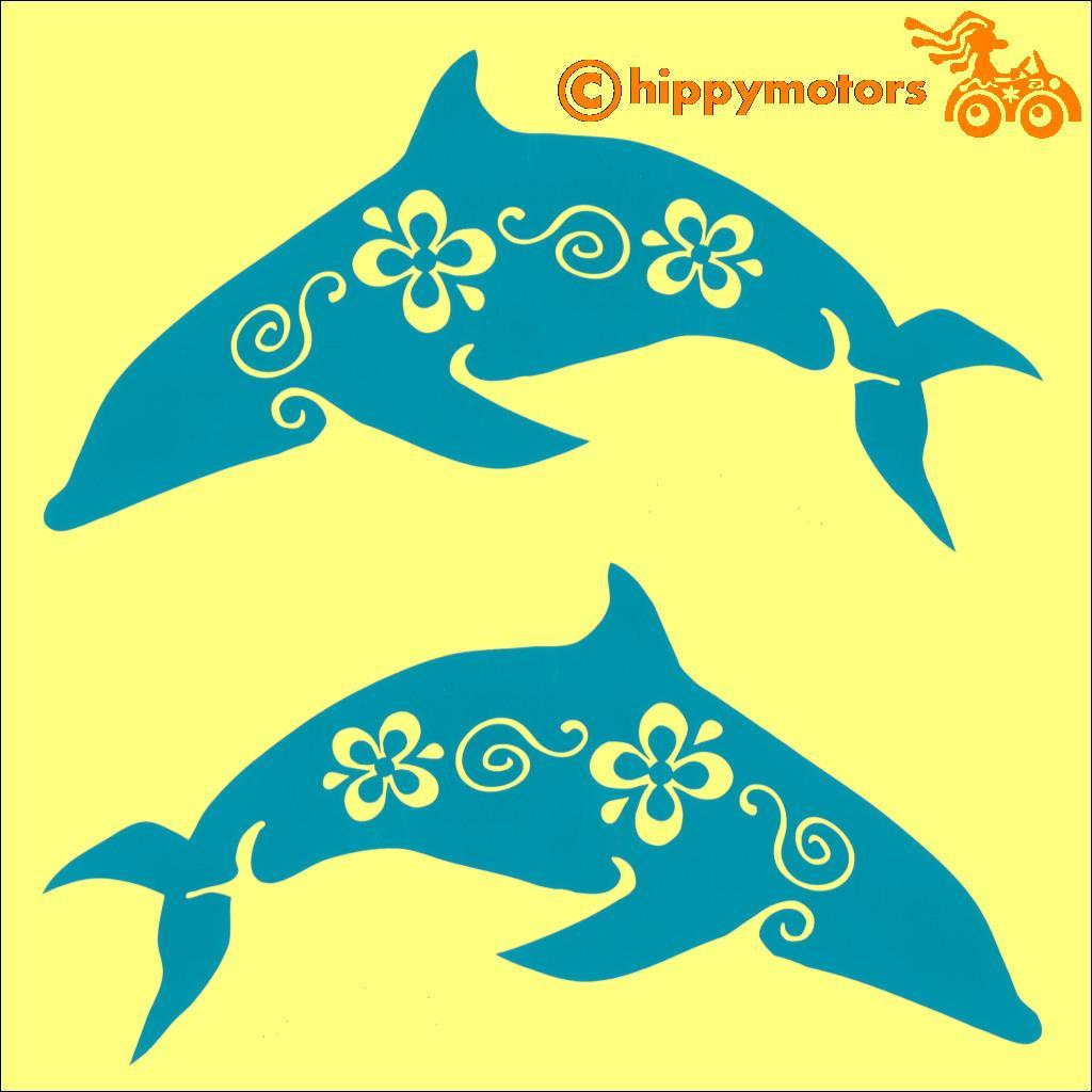 Dolphin car transfer decals