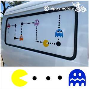 pacman vinyl sticker kit for cars camper vans caravans buses