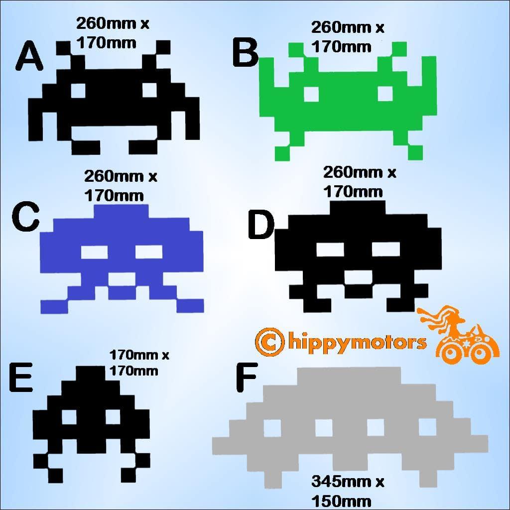 single space invader car stickers by hippy motors