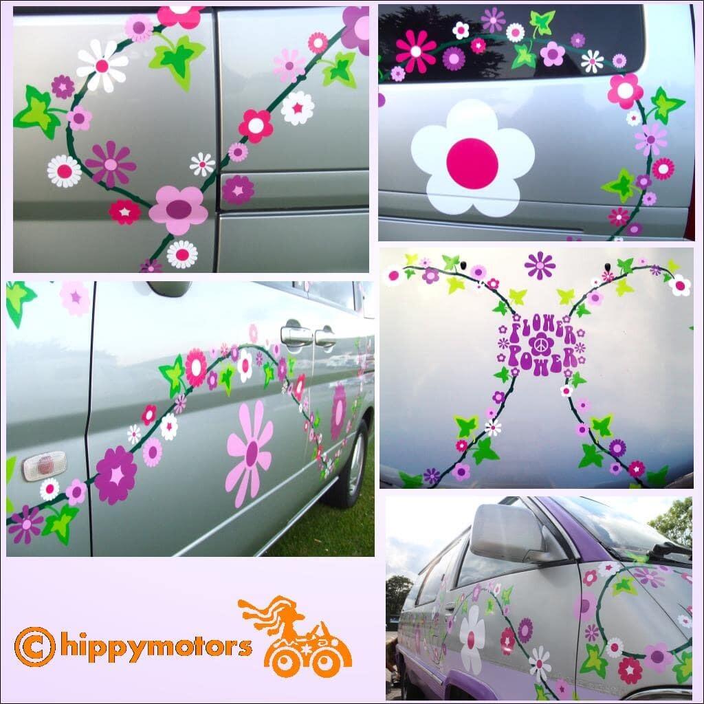 ivy stem decal stickers for cars and camper vans by hippy motors