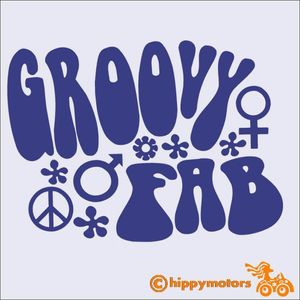 Austin Powers groovy fab hippy vinyl Decal high quality