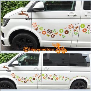 flower and leaf vinyl decal kit for camper van