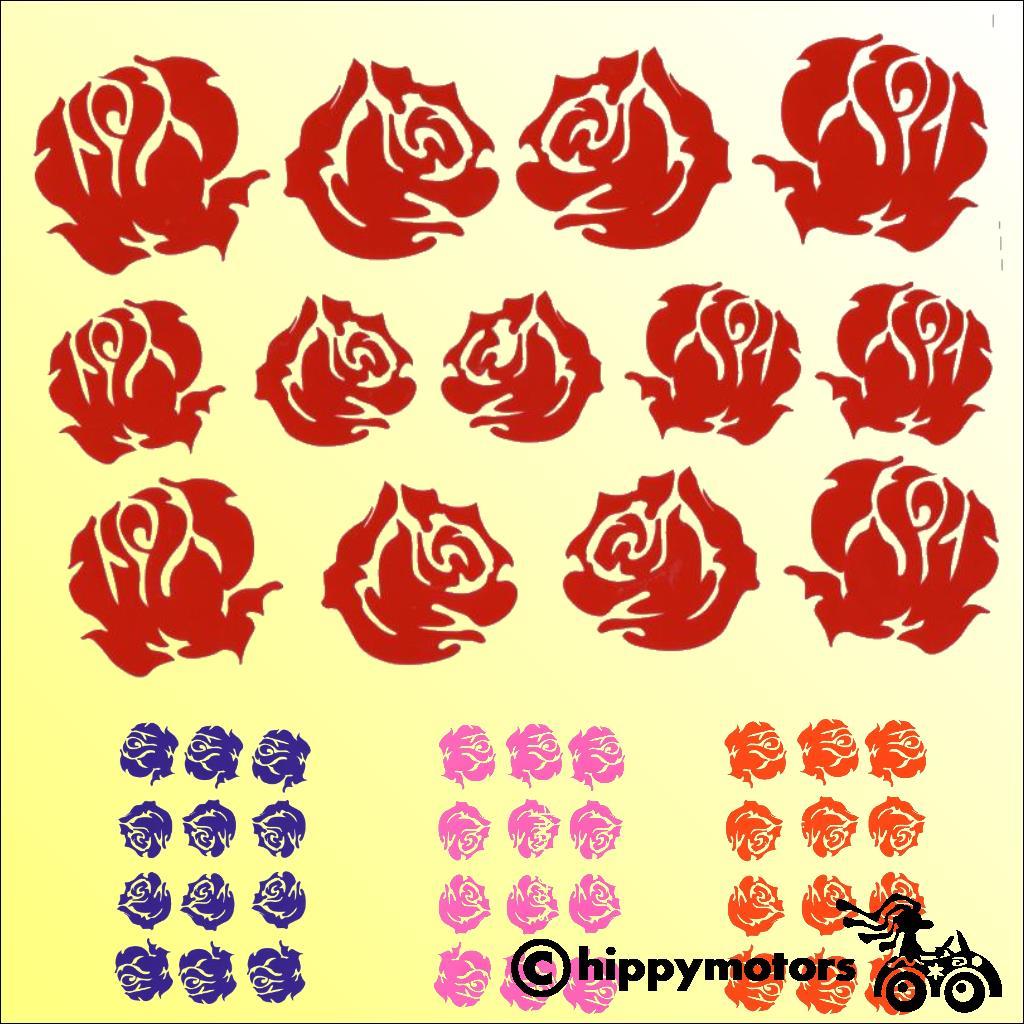 Rose decals for vehicles