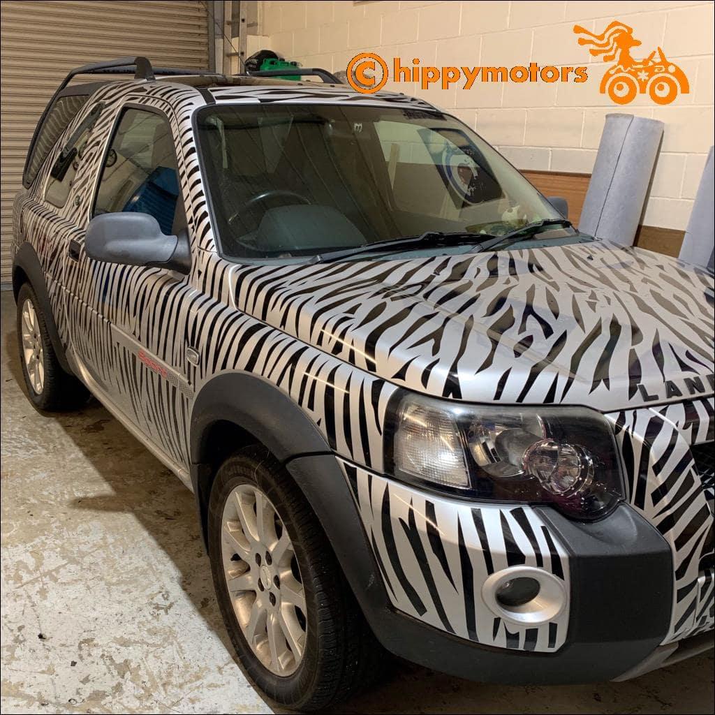 Zebra print vinyl decals for vehicles and walls