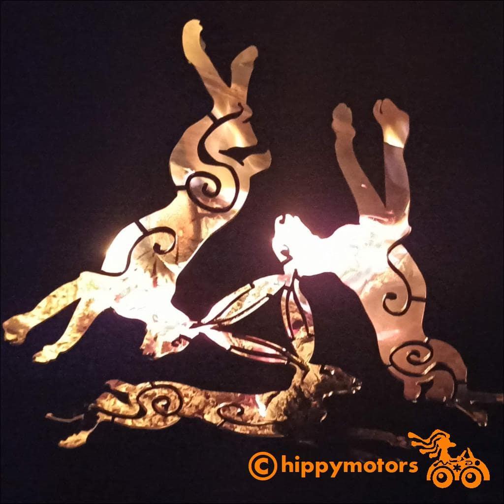 Tinners Hares design on firepit