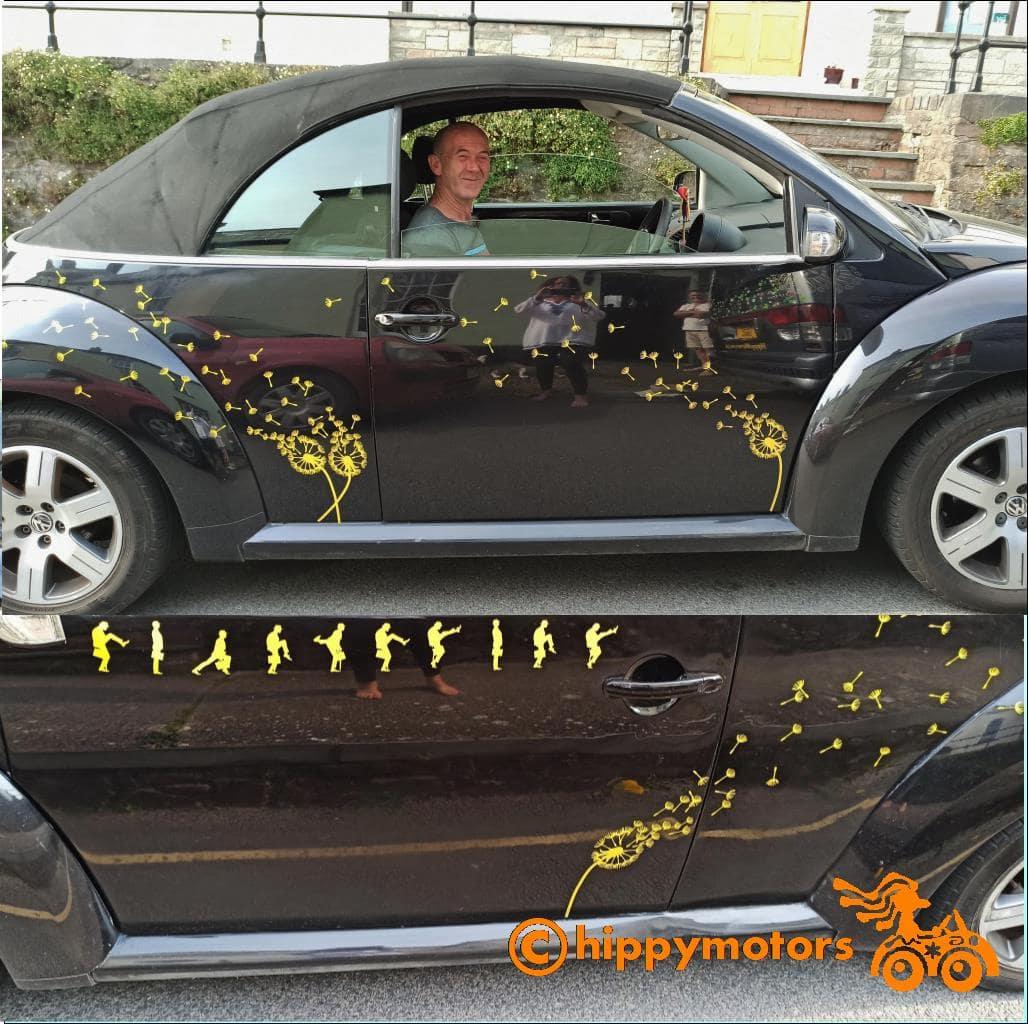 dandelion decal car sticker by hippy motors