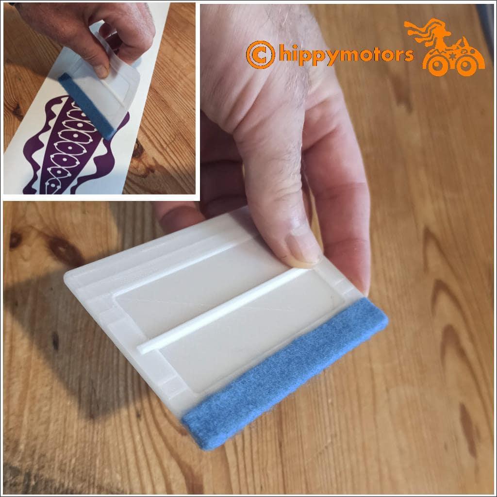 squeegee made from recycled plastic for decal application