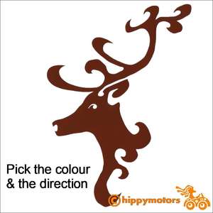 Stag head decal