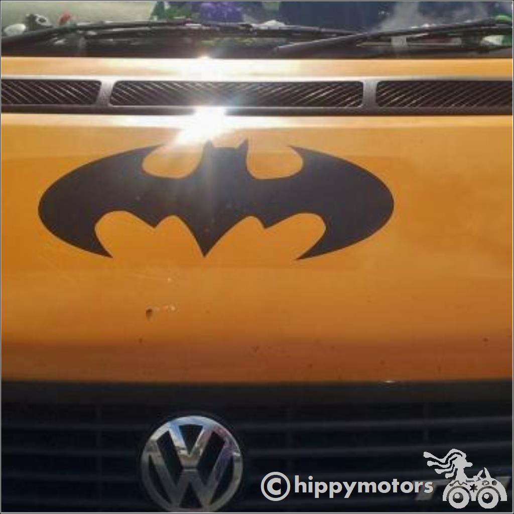 Batman car sticker on van