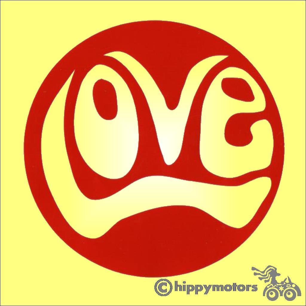 quality love sticker made in UK and weather resistant