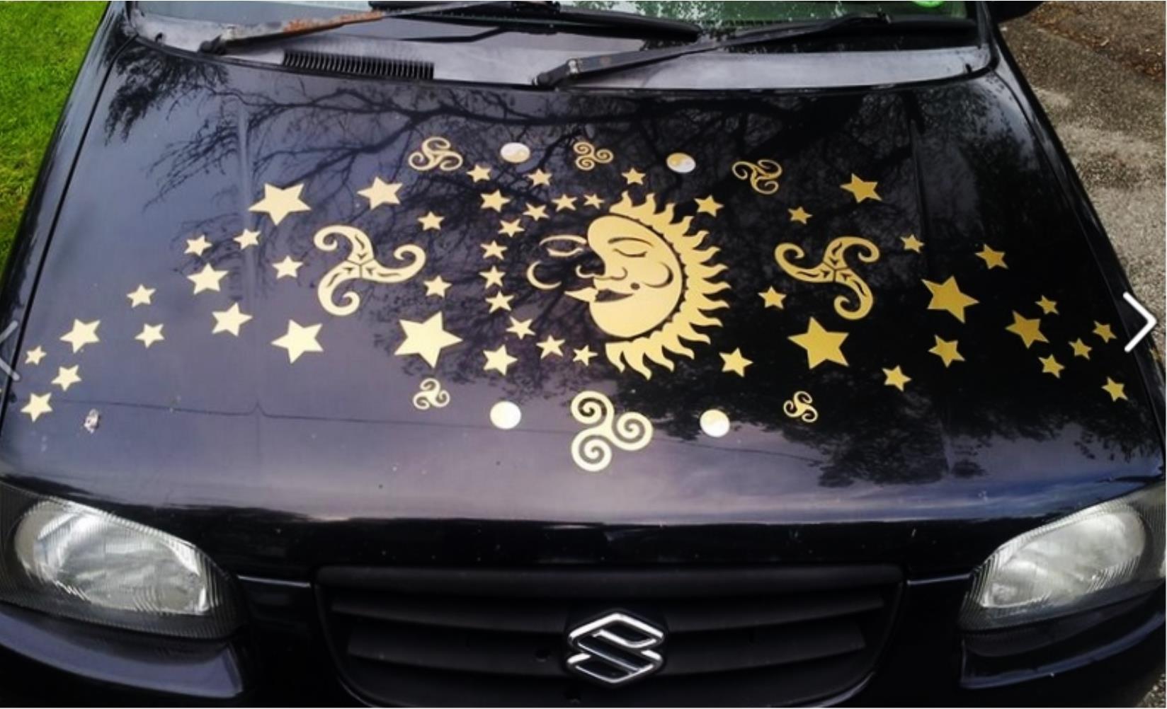 sun moon and stars vinyl stickers for susuki