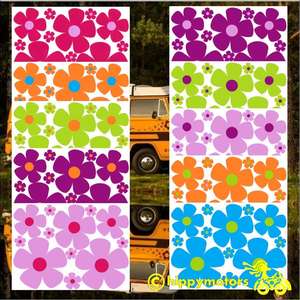 Bargain set of vinyl flowers stickers by hippy motors