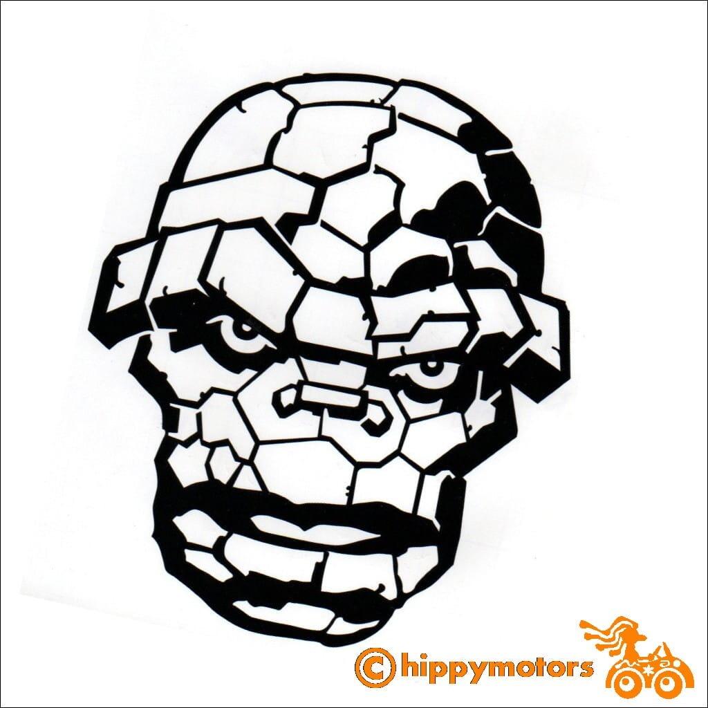 The Thing from Fantastic Four decal just showing his head