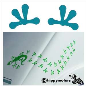 Gecko footprint decals on a car