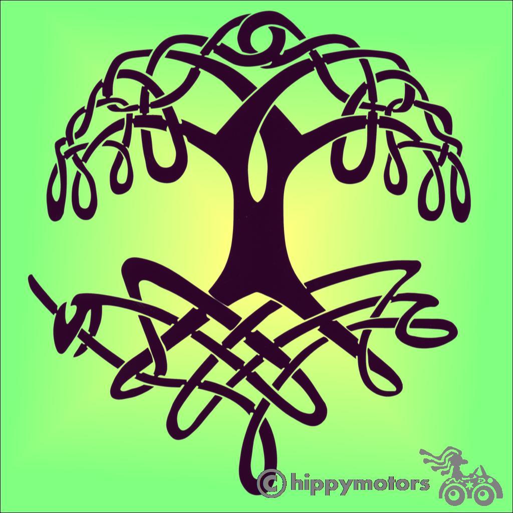 Celtic tree of life vinyl decal for cars or caravans