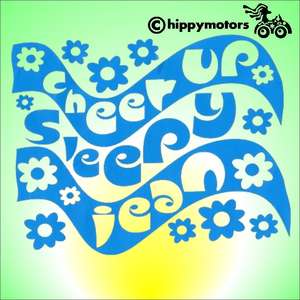 Monkees cheer up sleepy jean vinyl sticker for vehicles windows