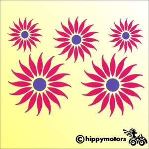 Flower decal for vehicles