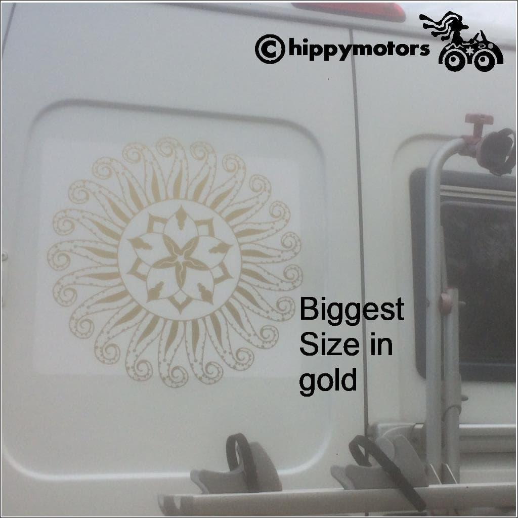 Mandala sticker on a van