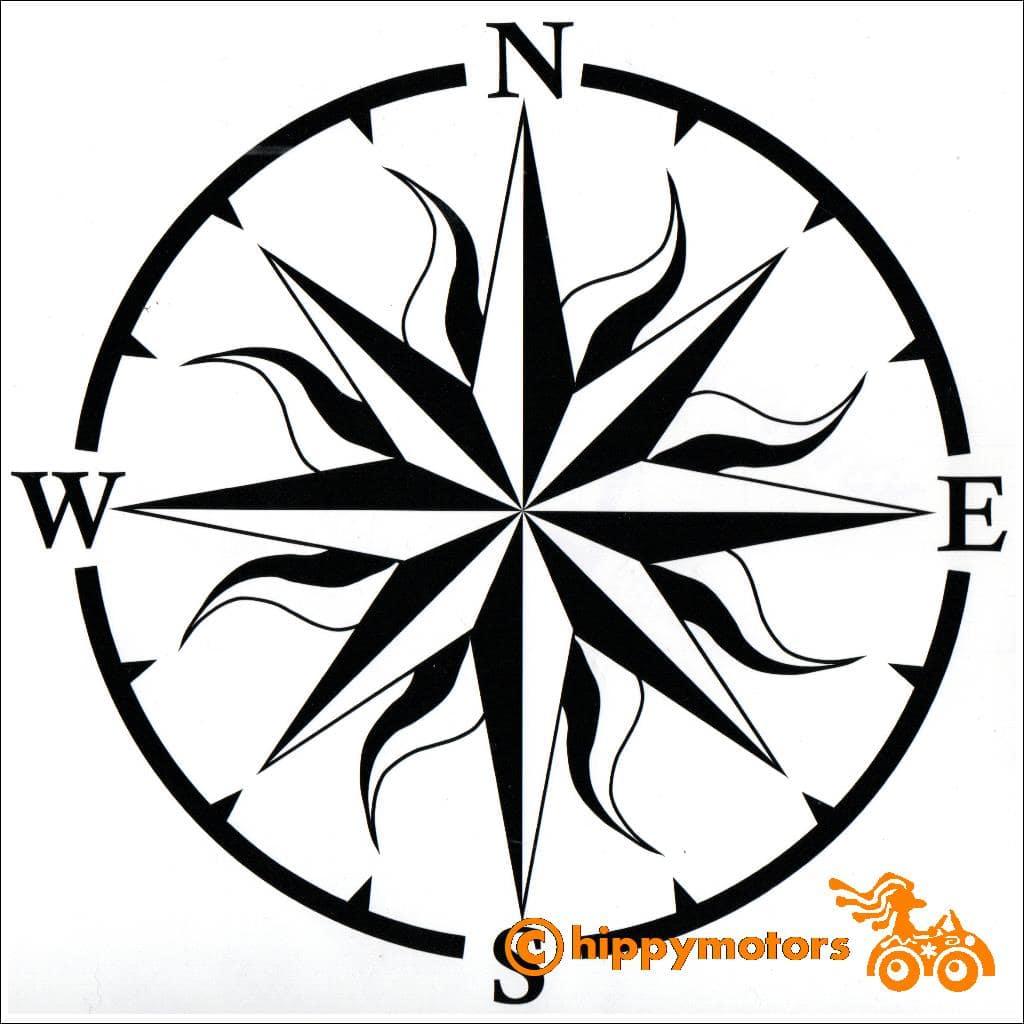 compass decal for motorhome or campervan