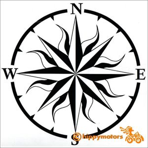 compass decal for motorhome or campervan