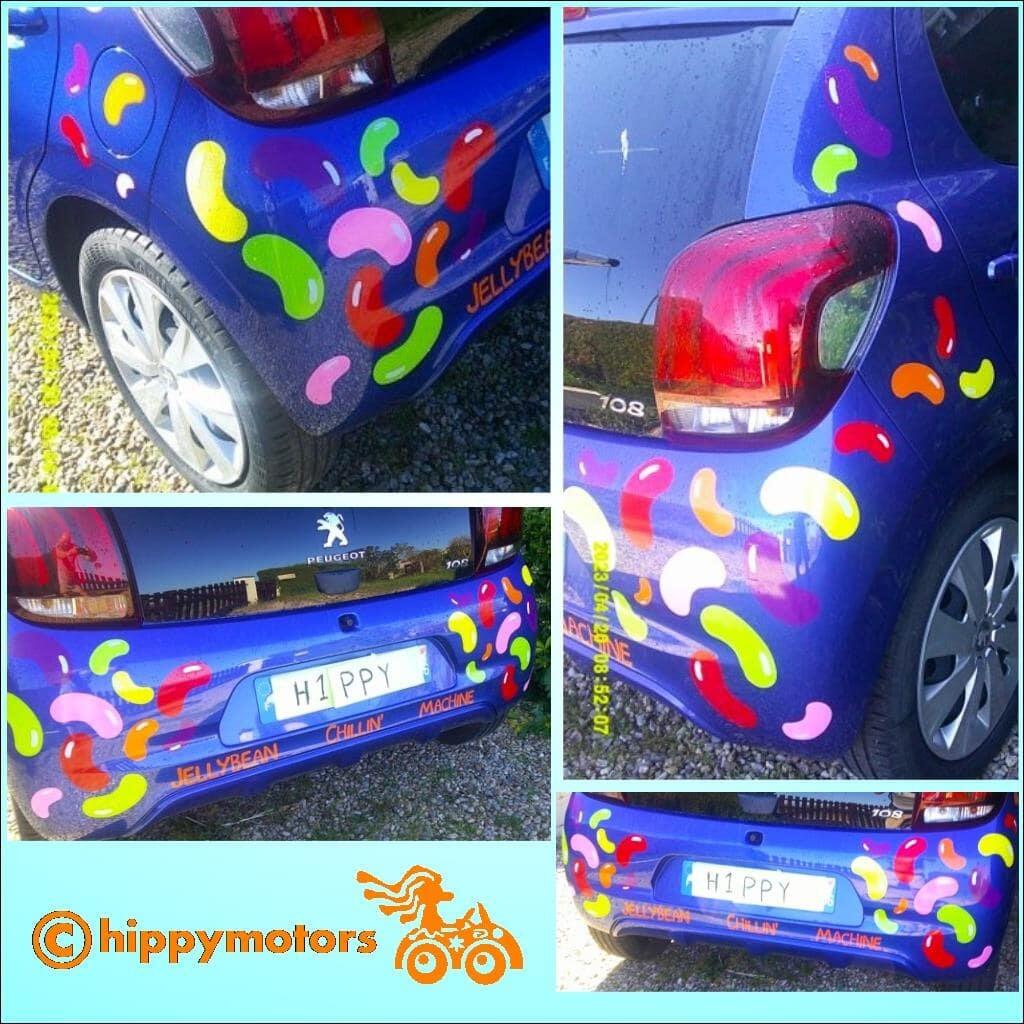 jelly bean vinyl decal stickers by hippy motors