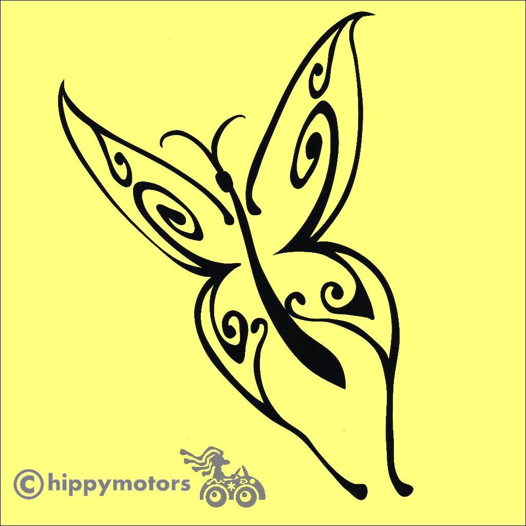 Tribal style Butterfly Decal for camper vans and caravans