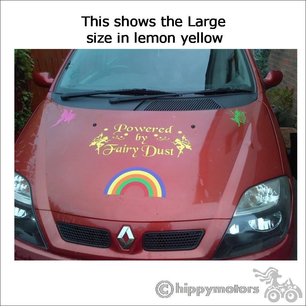 powered by fairy dust decal sticker for cars