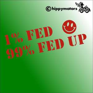 fed up protest vinyl car decal
