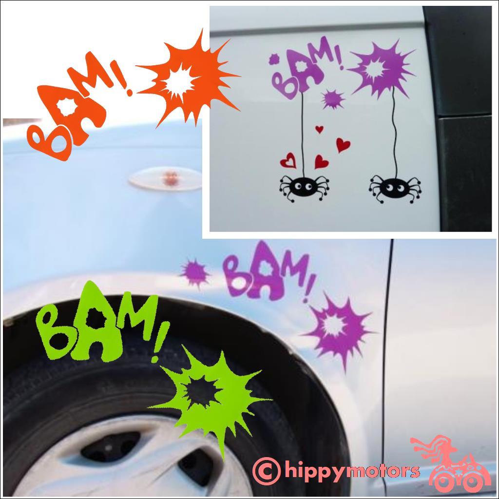 bam sticker dexcal on a car