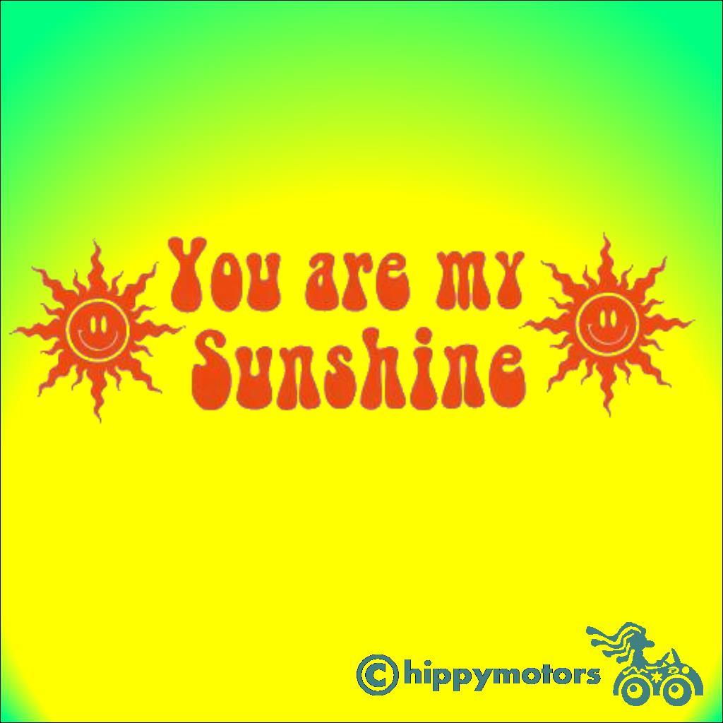 you are my sunshine car vinyl decal for vehicles walls windows