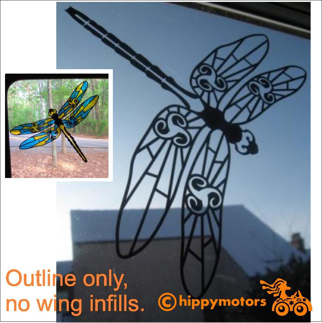 dragonfly window sticker glass decal