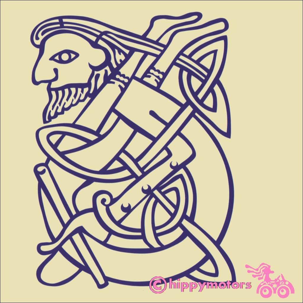 Celtic man knot work decal