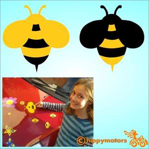 Bee car sticker by hippy motors for cars and caravans