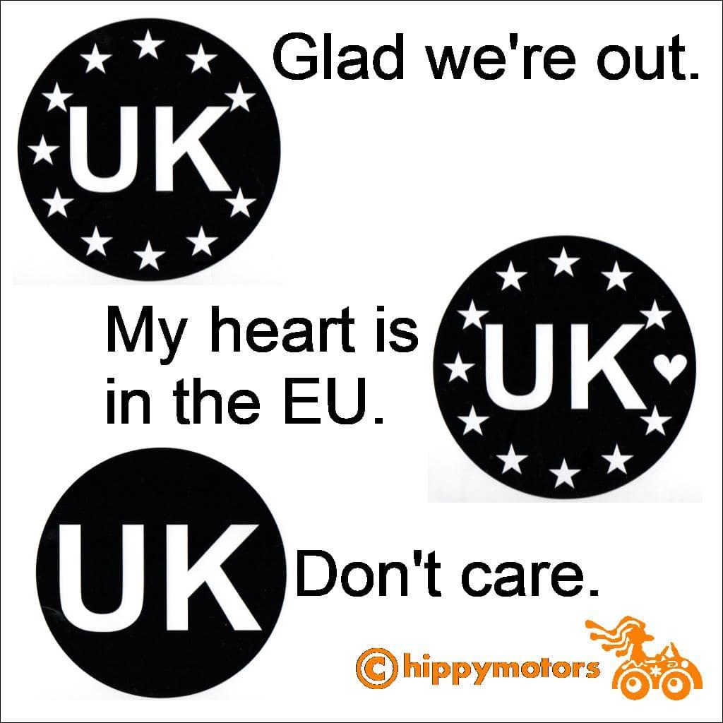 UK id sticker for Europe