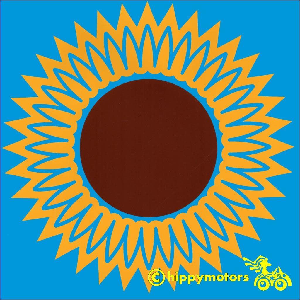 sunflower decal for campervan and cars.