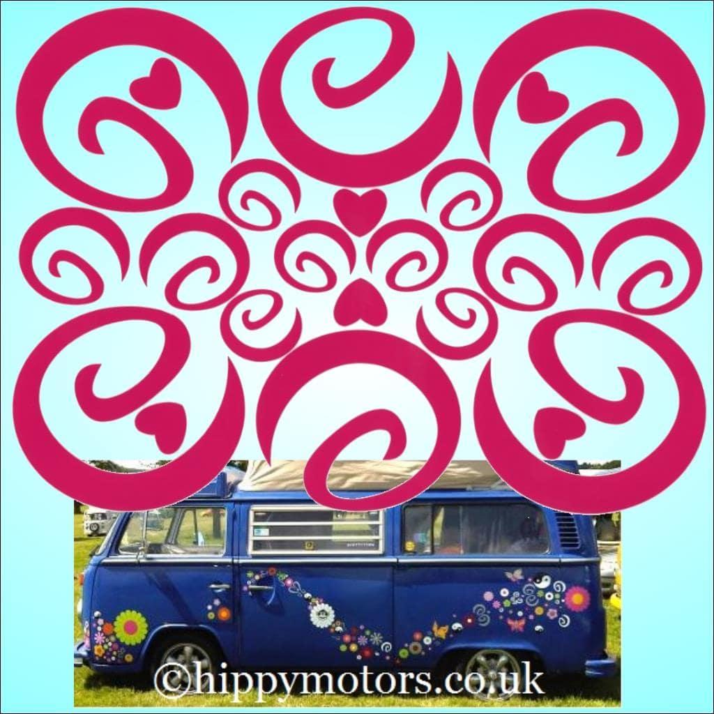 celtic curl decal stickers on vw T5 camper van