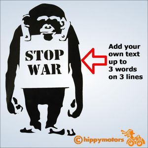 banksy protesting ape decal