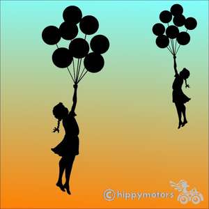 Banksy Palestinian balloon girl escaping