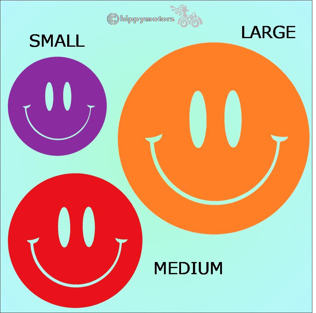 smiley emoji sticker for cars, caravans, camper vans and windows