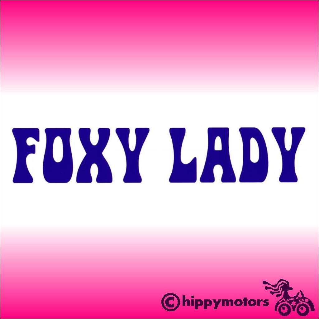 foxy lady jimi hendrix vinyl decal sticker for cars windows bumpers
