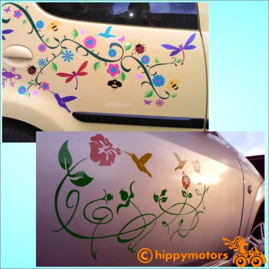 humming bird car stickers by hippy motors