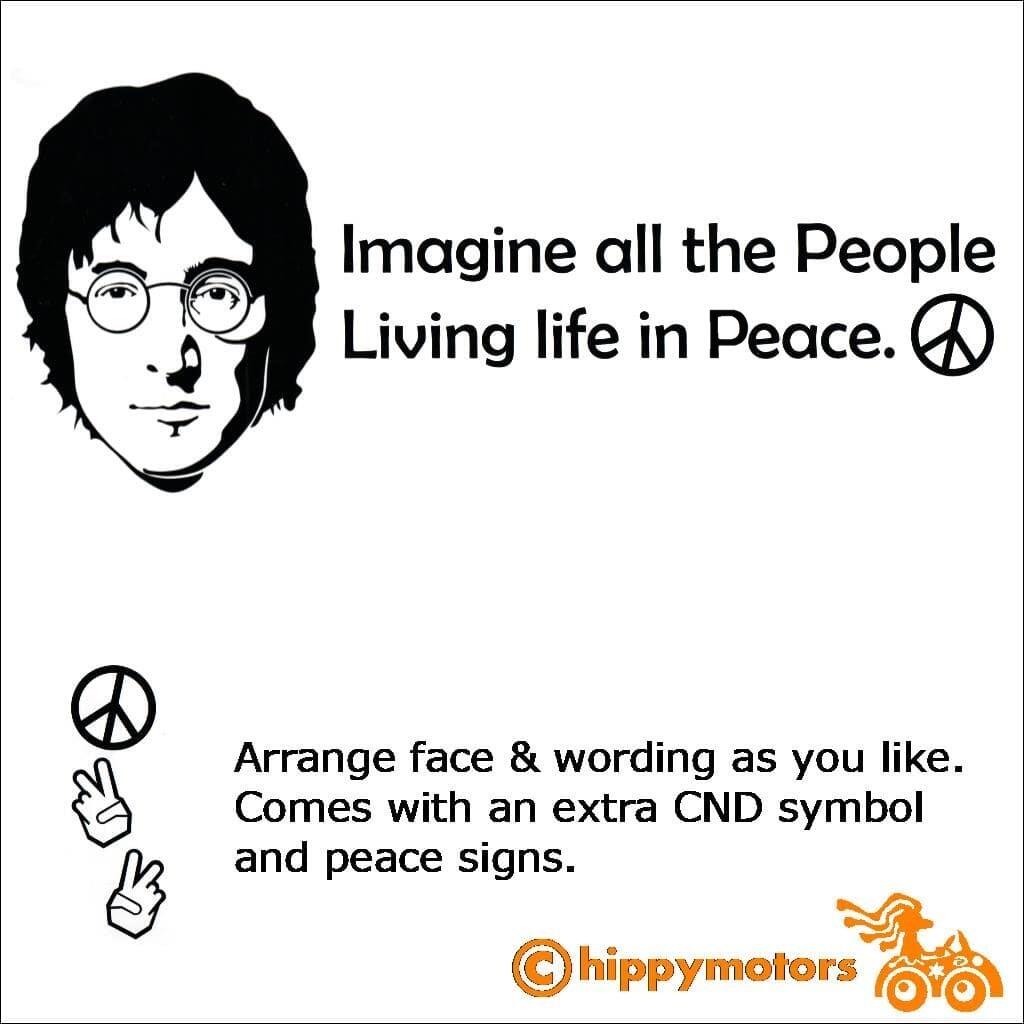 Imagine by John Lennon Decal Peace