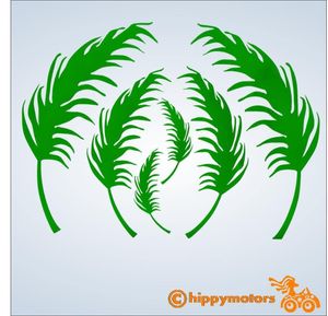 palm leaf vinyl sticker decals