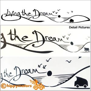 Living The dream decal for campervans and motorhomes