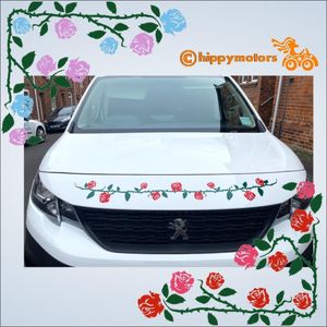 rose vine vinyl decal stickers for cars by hippy motors