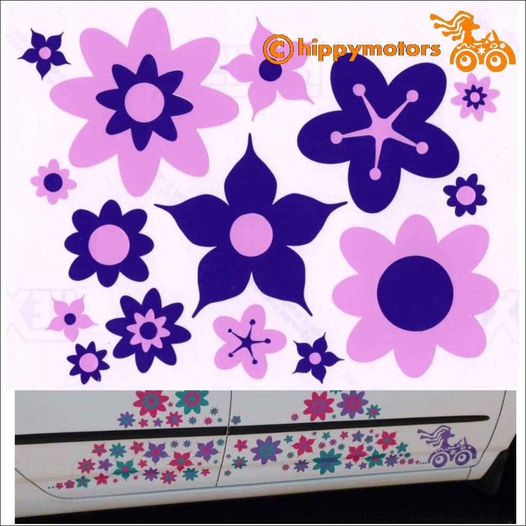 Mixed flower bed decals