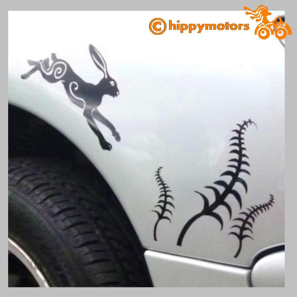 Curly Fern decal leaves on car