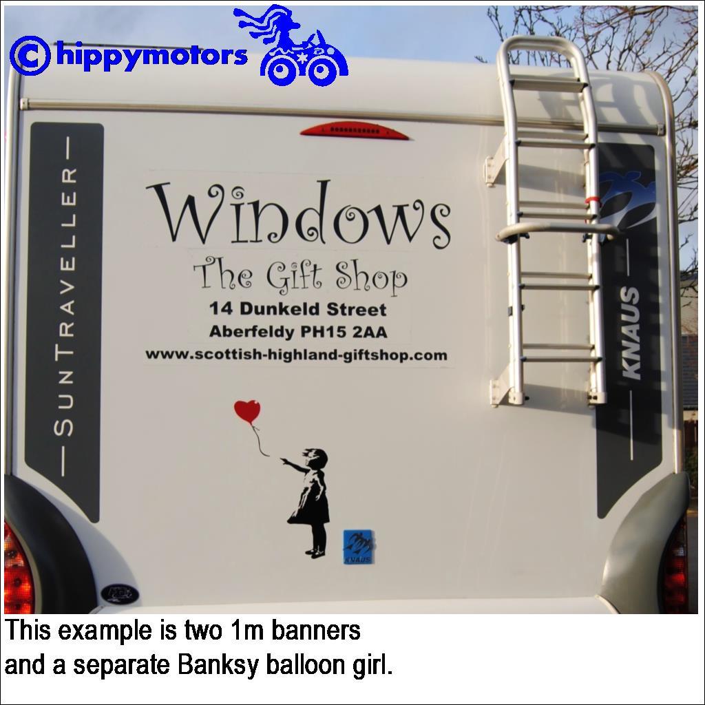 customised banner on a van