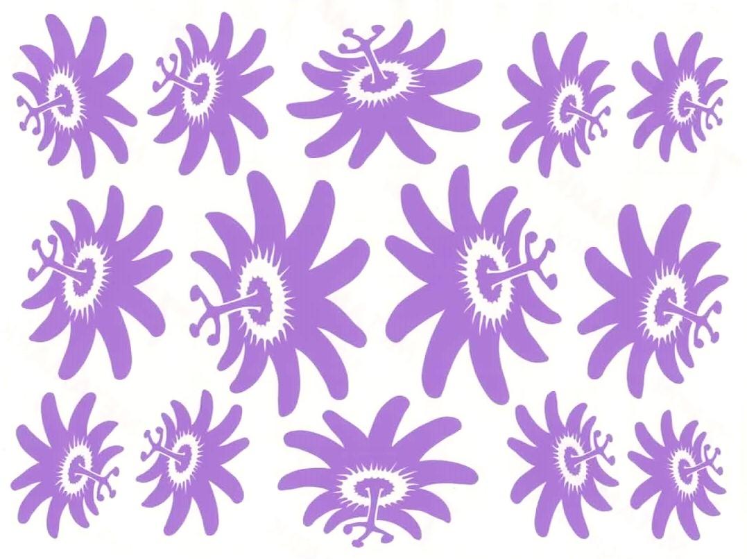 passion flower decal stickers